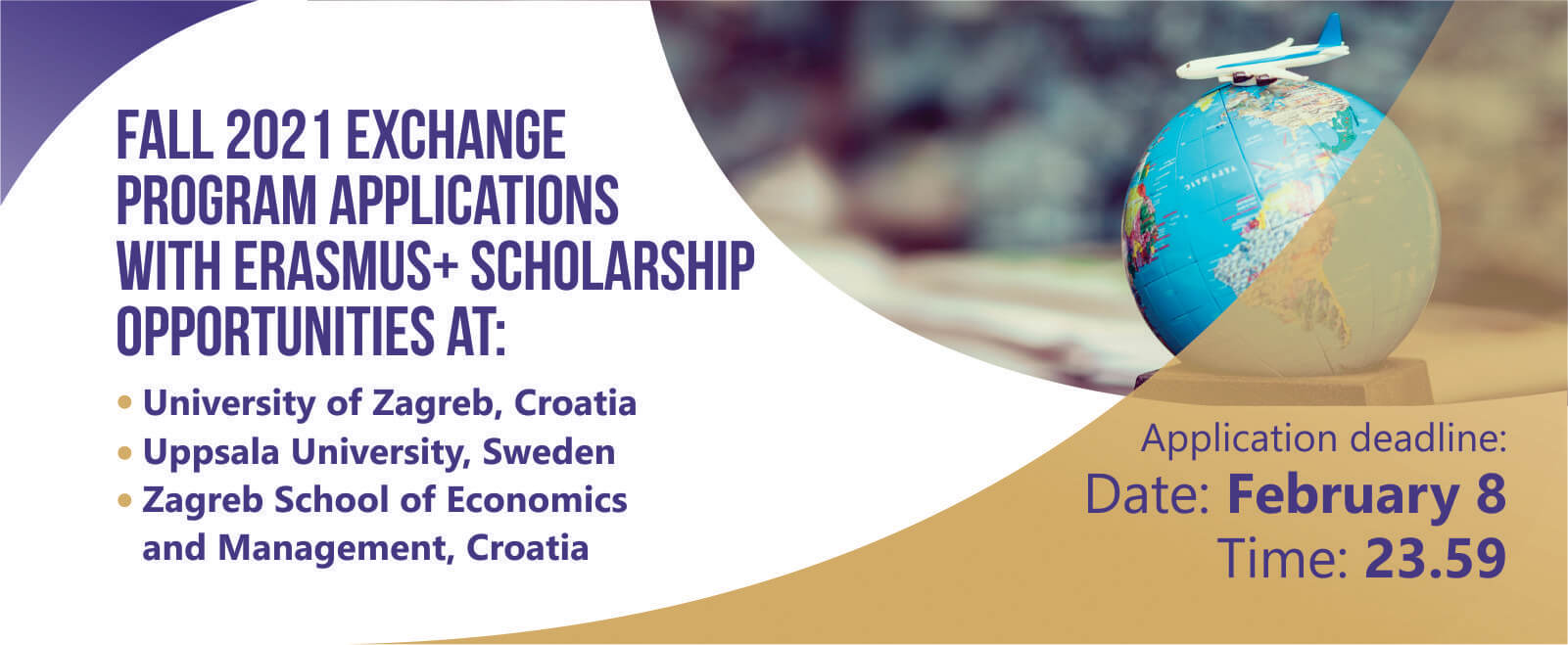 » Fall 2021 Exchange program applications with Erasmus+ scholarship