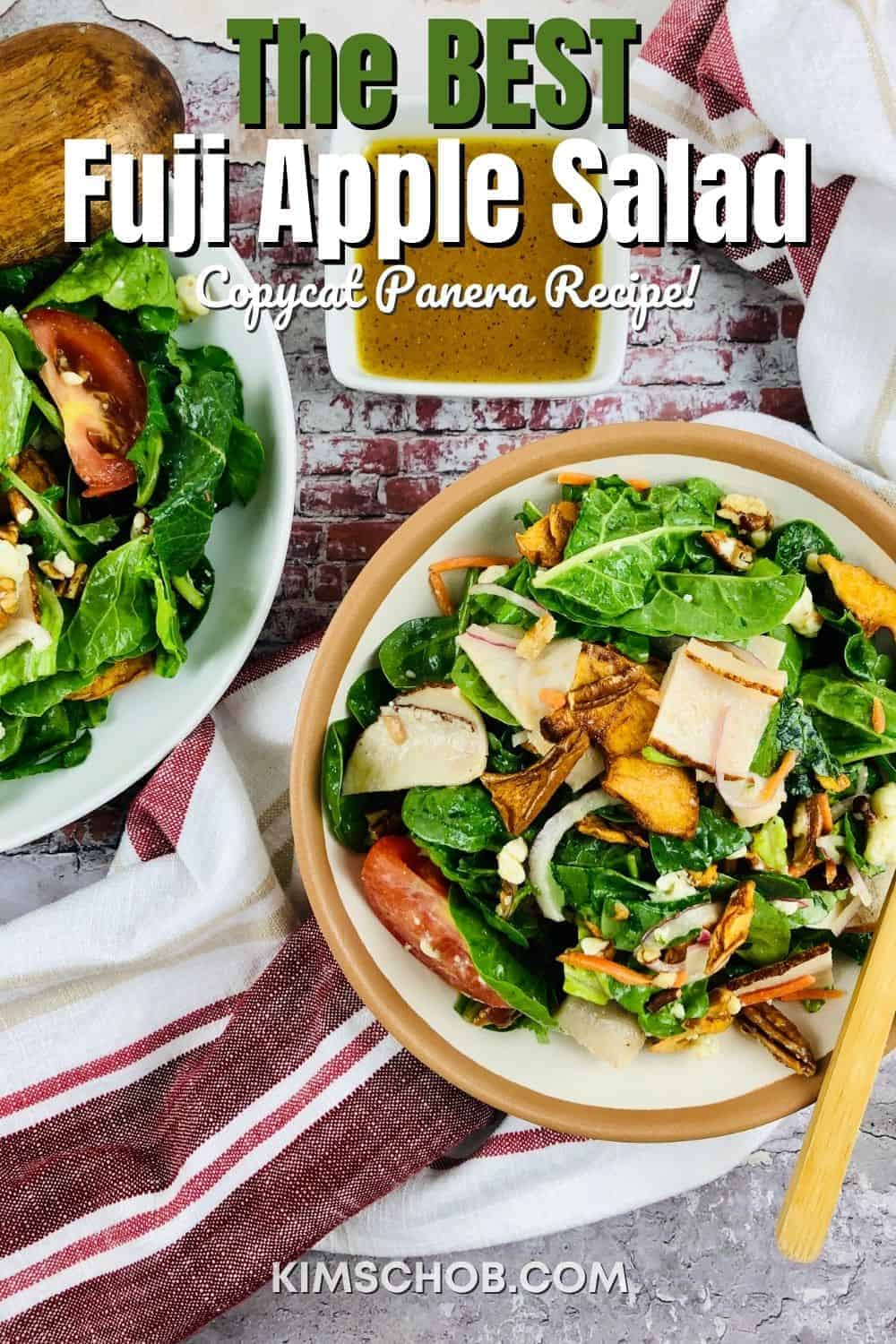 The BEST Fuji Apple Salad & Dressing (Copycat Panera Recipe!) Kim Schob
