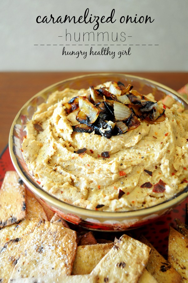 Caramelized Onion Hummus and National Olive Oil Month Kim's Cravings