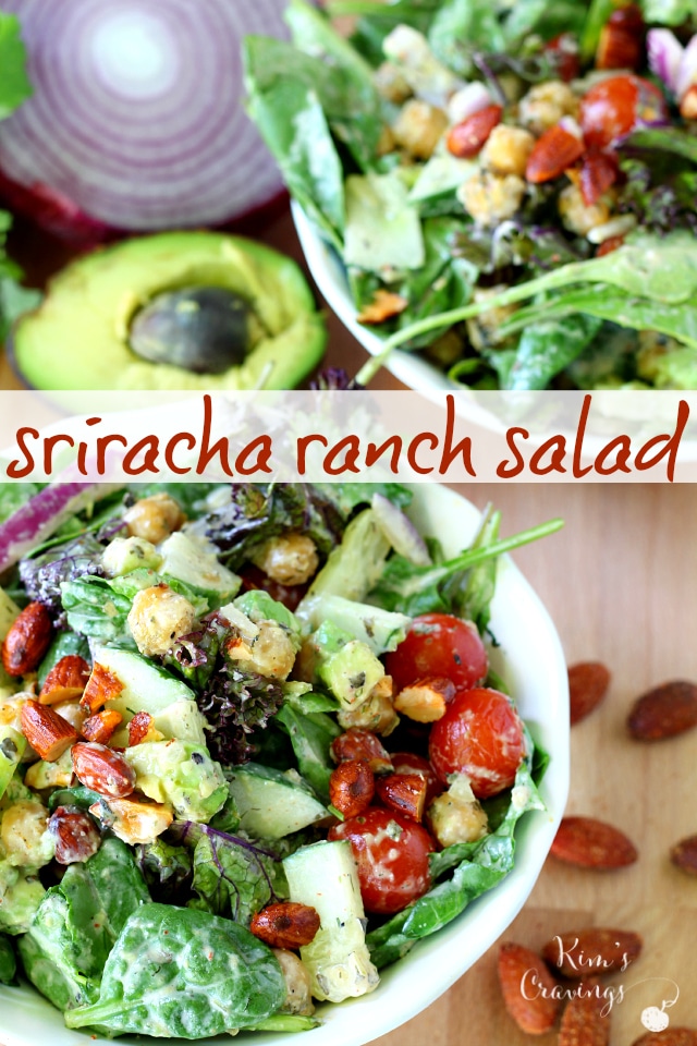 Sriracha Ranch Salad Kim's Cravings