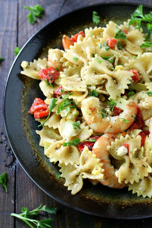 Easy Shrimp Pesto Pasta Kim's Cravings