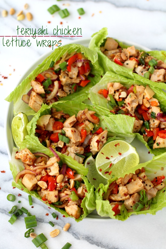 Teriyaki Chicken Lettuce Wraps Kim's Cravings