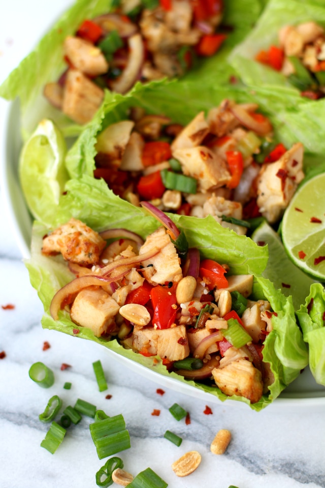 Teriyaki Chicken Lettuce Wraps Kim's Cravings