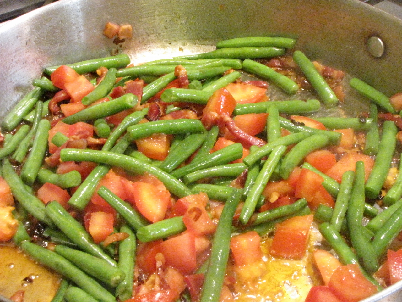 Green Beans with Tomatoes and Pancetta Kimversations