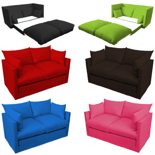 Ausklappbar KinderSchlafsofa, Zweisitzer versch. Farben
