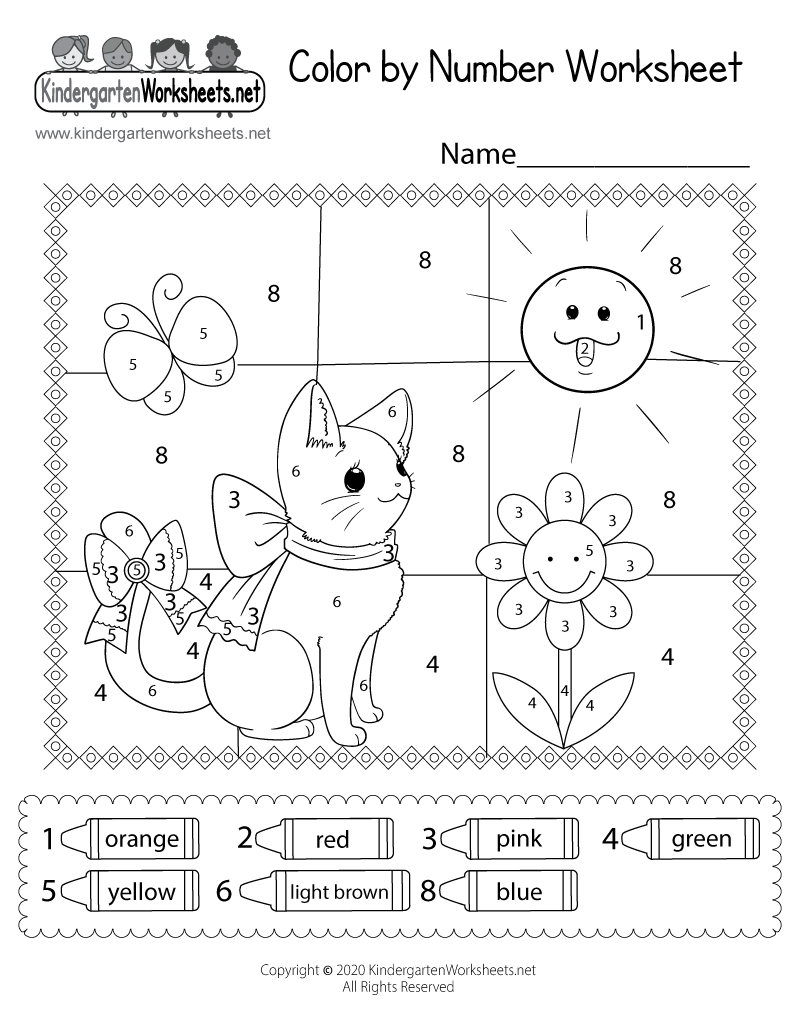 Free Coloring Worksheets For Kindergarten - Printable Kindergarten