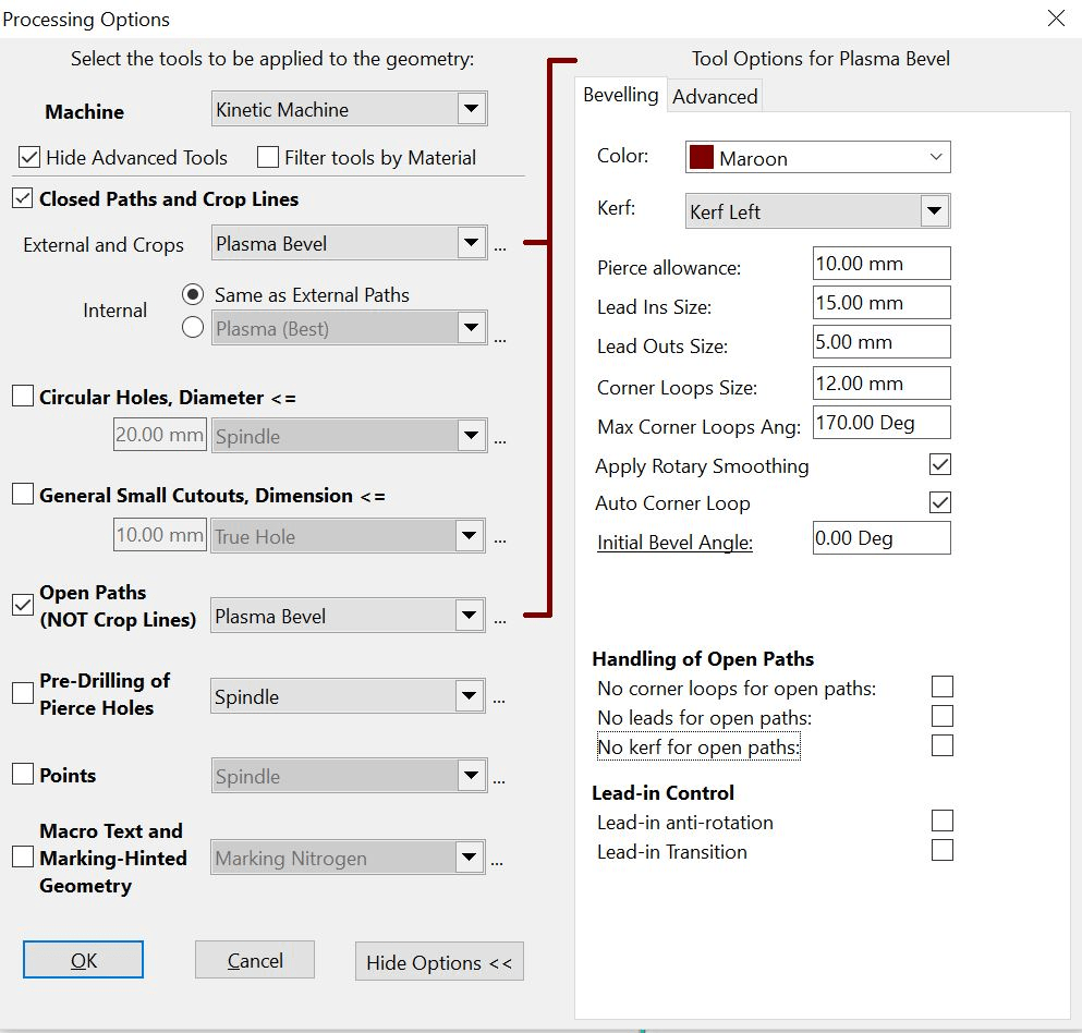 Tutorials > Processing Tutorials > Bevelling > Multiple Bevel Wizard