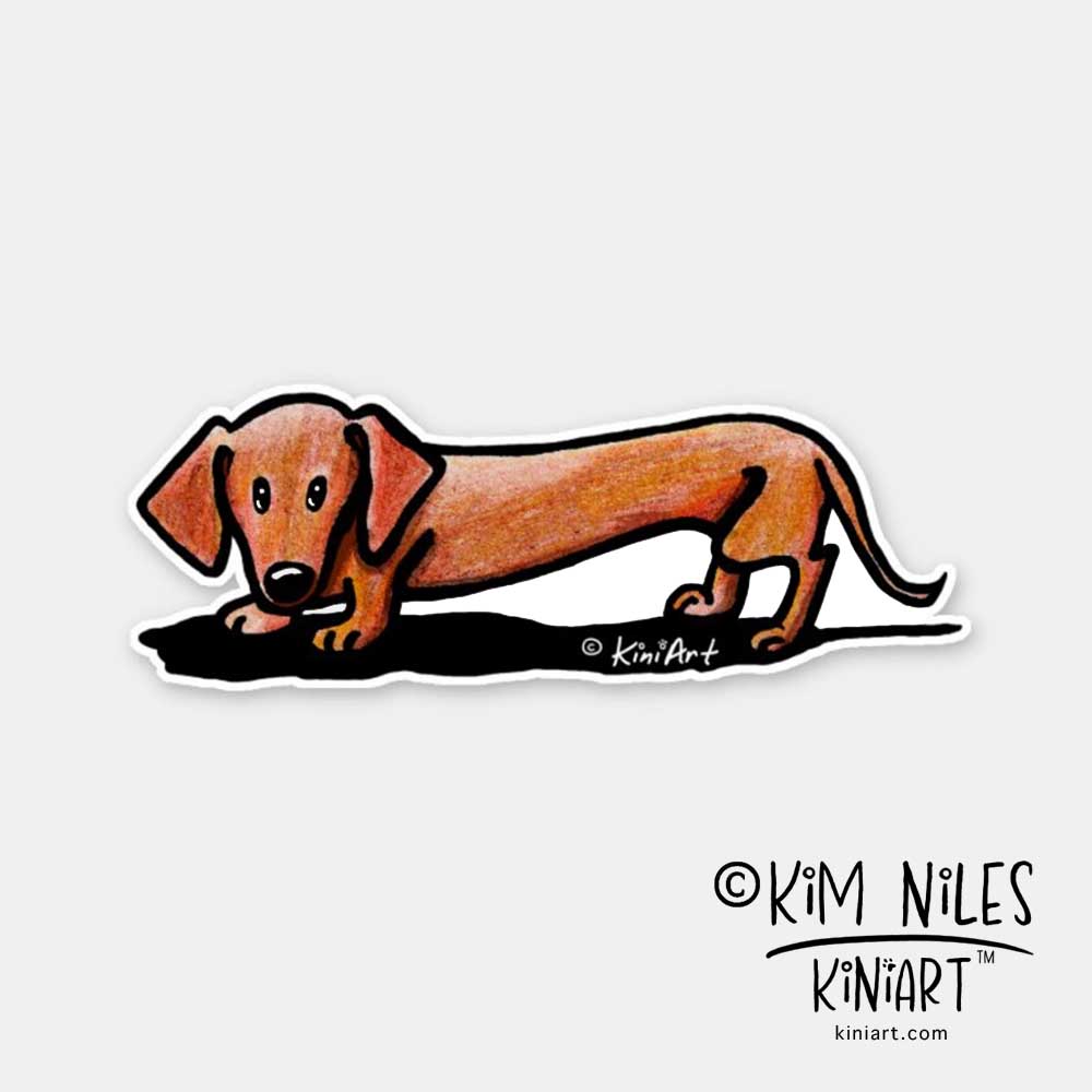 Dachshund Sticker KiniArt™ by Contemporary PUP Artist, Kim Niles