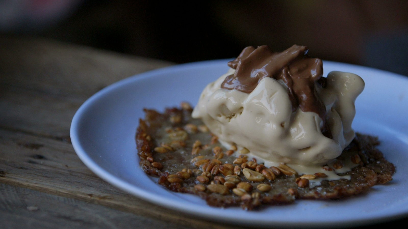 Danakil Camel’s Milk & Coffee Ice Cream With Toasted Barley Covered