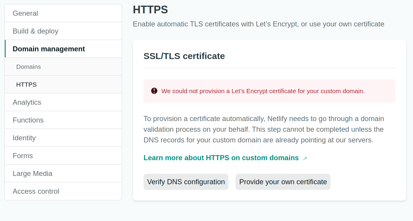 Configure Custom Domain and HTTPS on Netlify & Igor Baiborodine