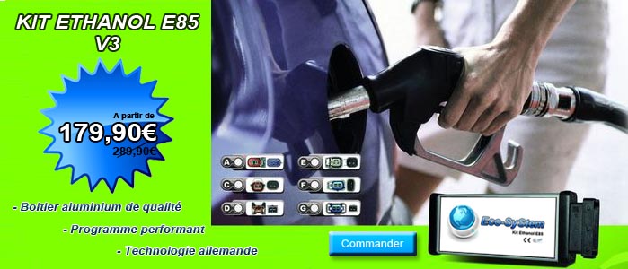 EcoSystem Kit Ethanol E85 Economiseur de carburant Kit