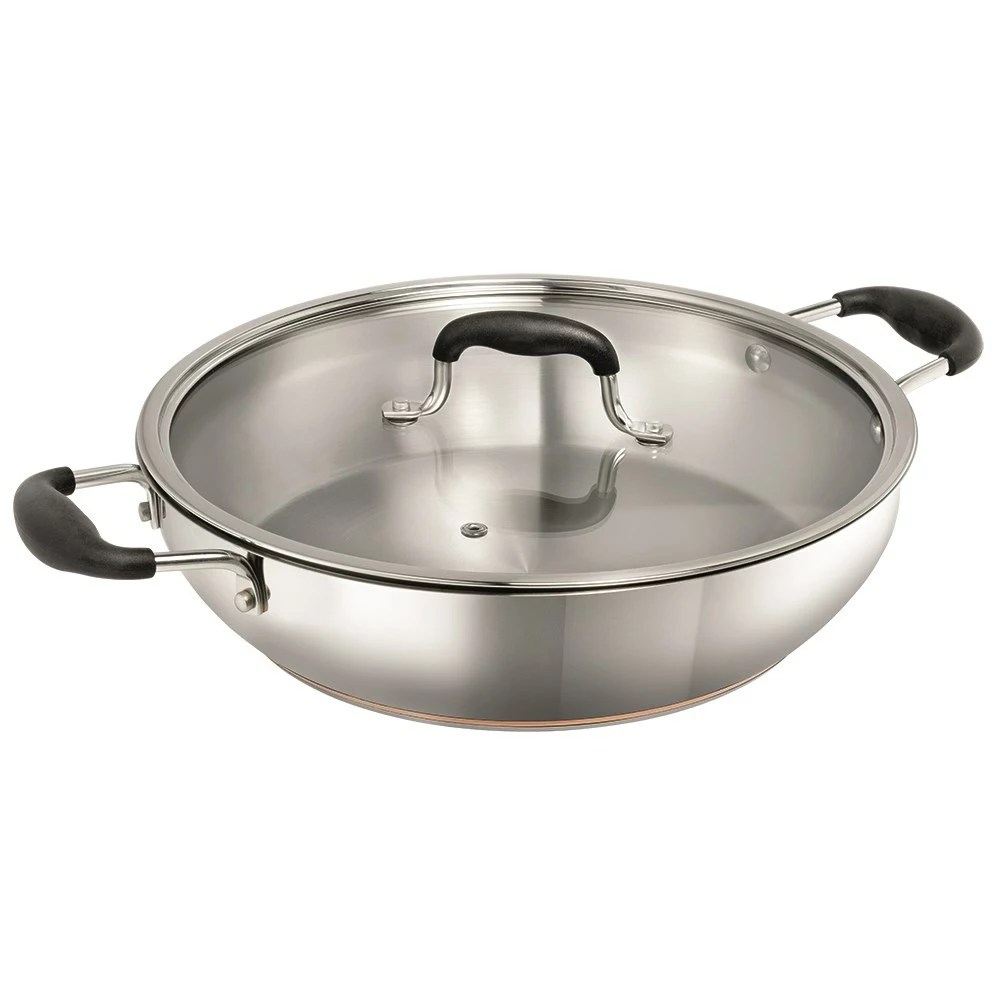 Baccarat Copper Bond Wok With Lid 32cm Cookware Shop