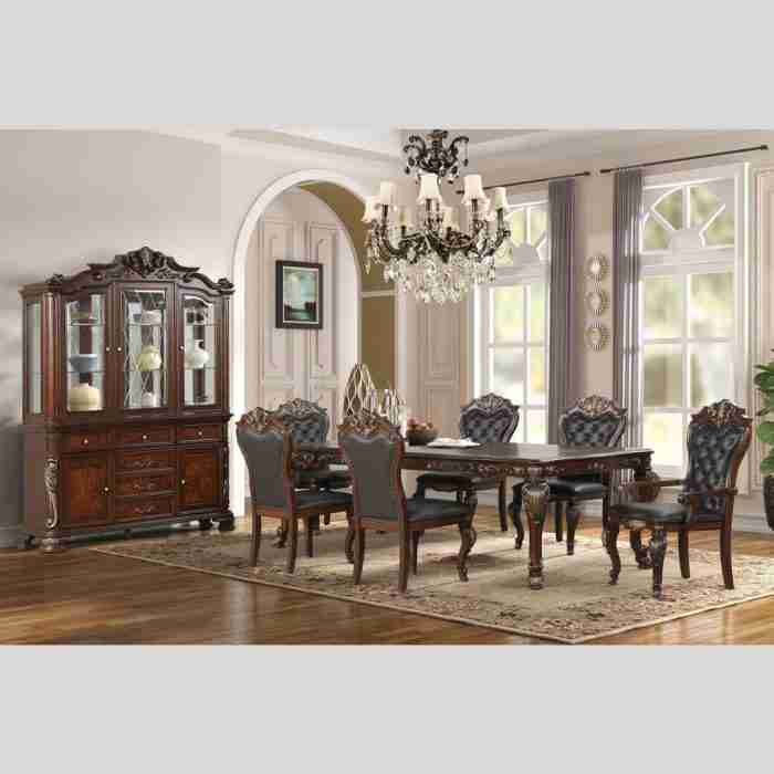 Solidwood Dining Table Set with Carved Design Brampton Appliances