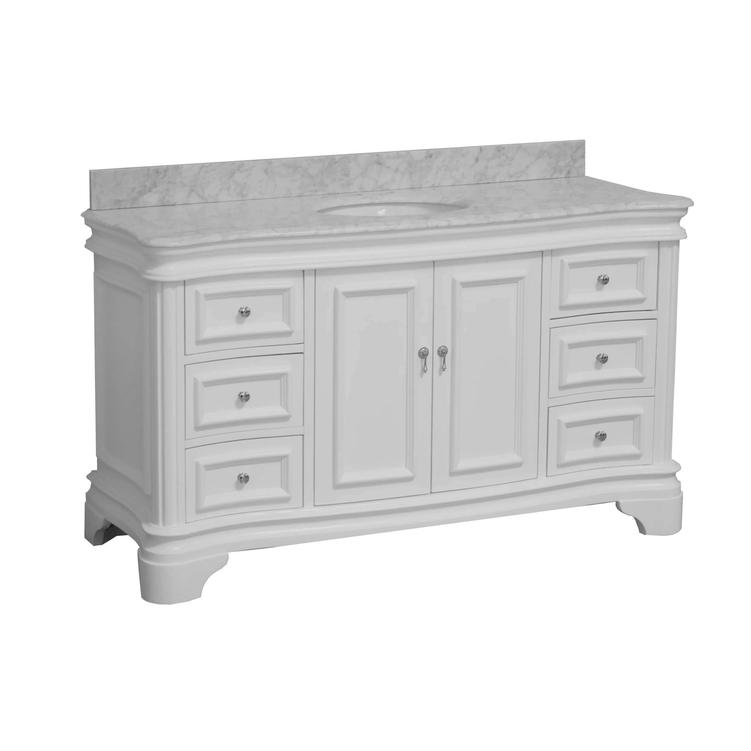 60inch Single Bathroom Vanities Solid Wood Construction