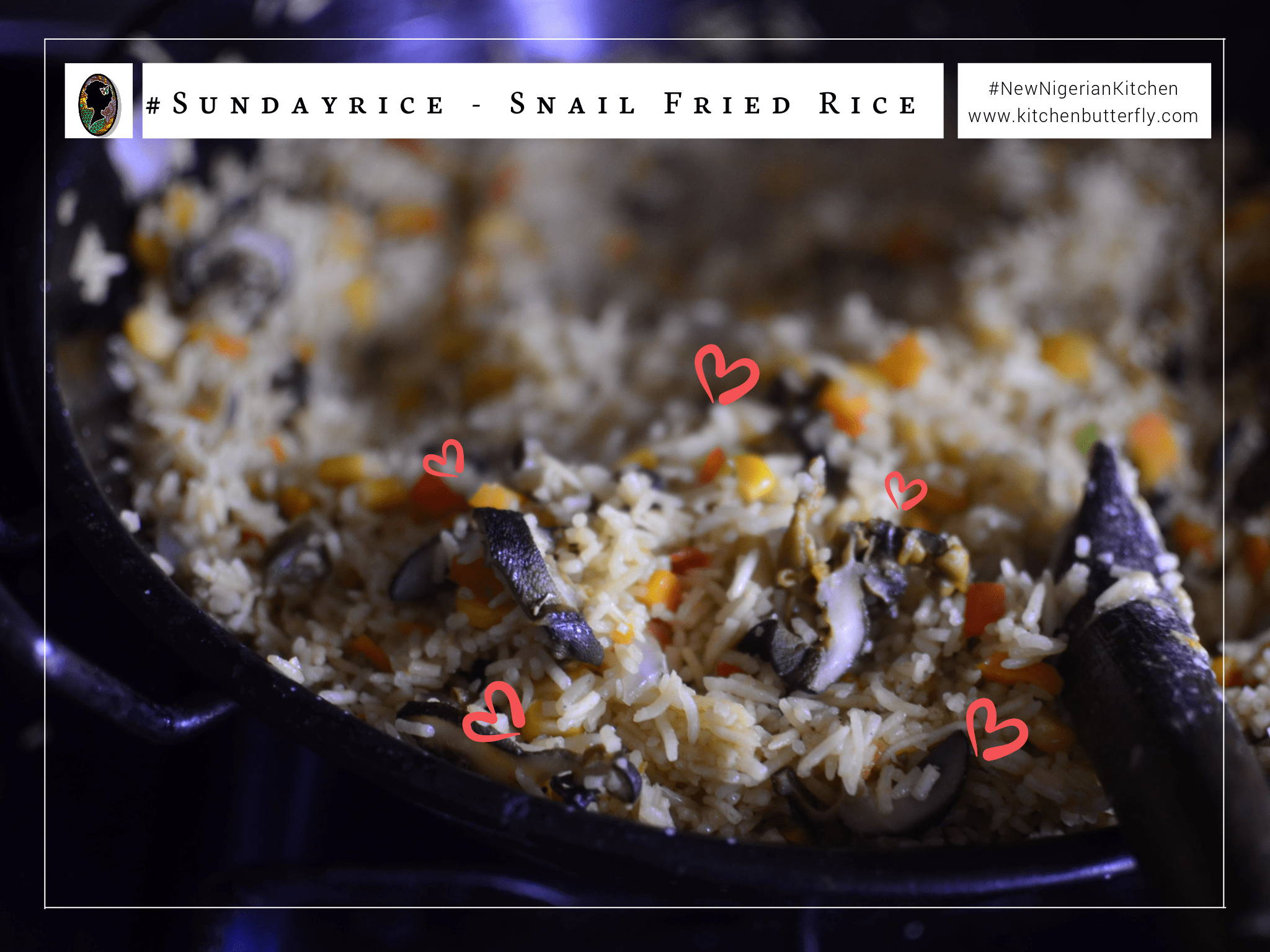 SundayRice Nigerian Snail Fried Rice Kitchen Butterfly