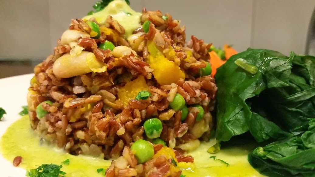 B. Piatto Vegano del Giorno Riso Rosso della Camargue alla Zucca