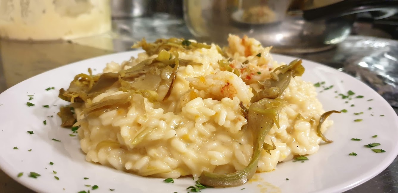 A. Risotto ai Gamberi & Carciofi