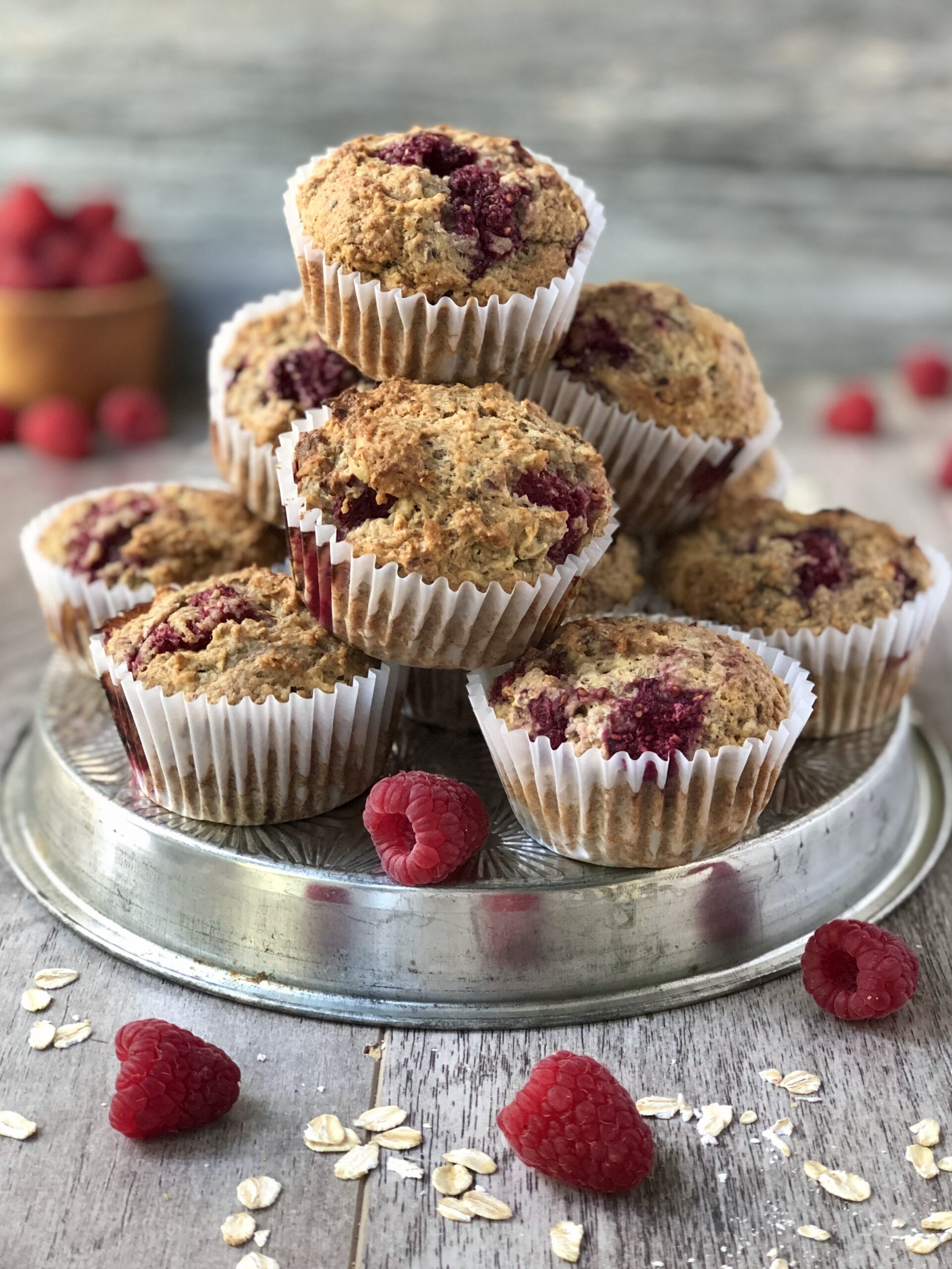 Raspberry Oat Muffins Recipes The Kitchen Fairy
