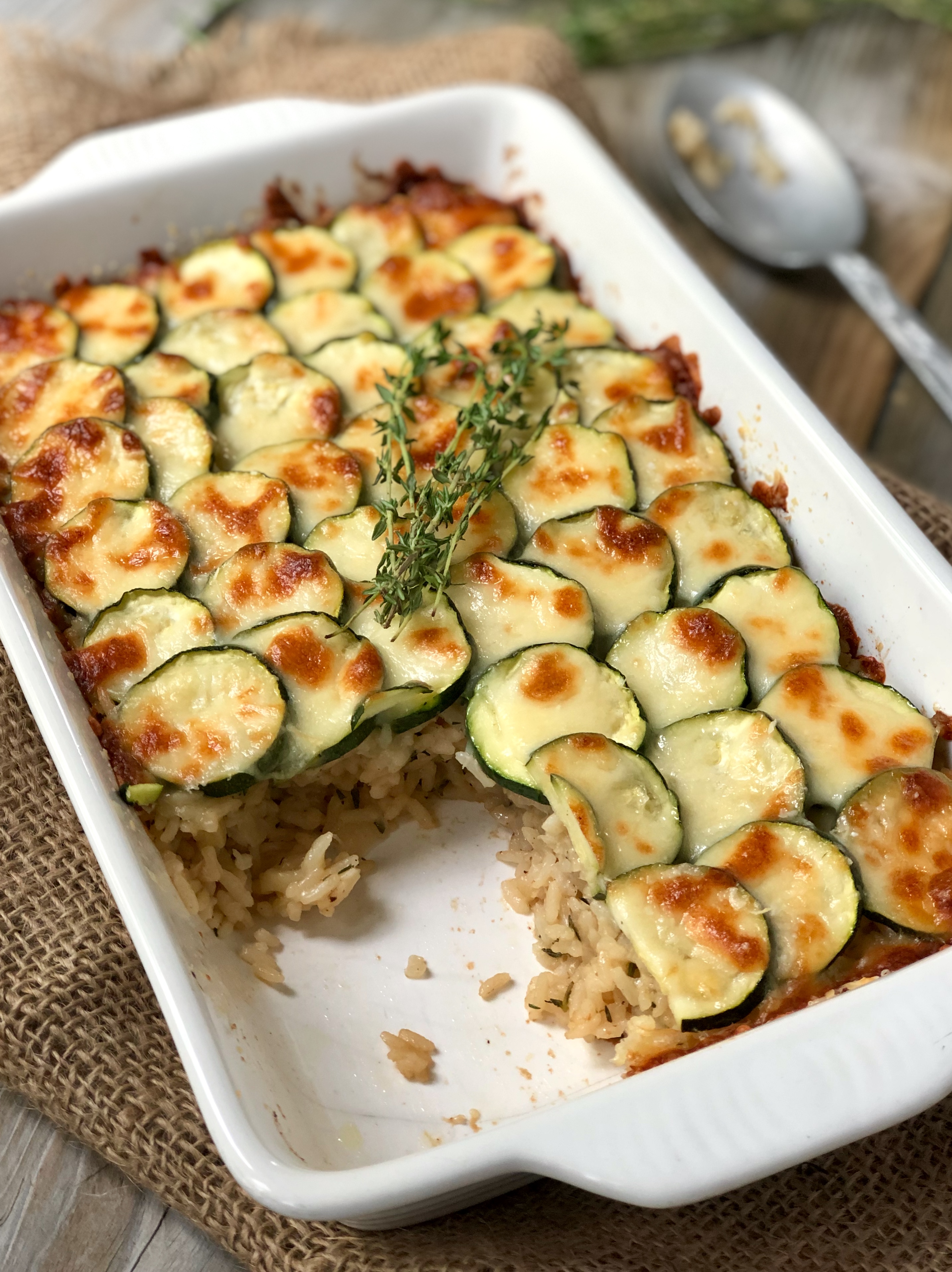 Zucchini Rice Gratin 1 BEST The Kitchen Fairy