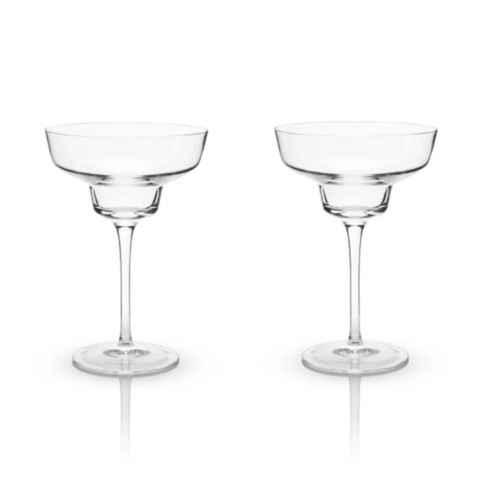 Shop Viski® Angled Crystal Margarita Glasses Everything Kitchens Shop