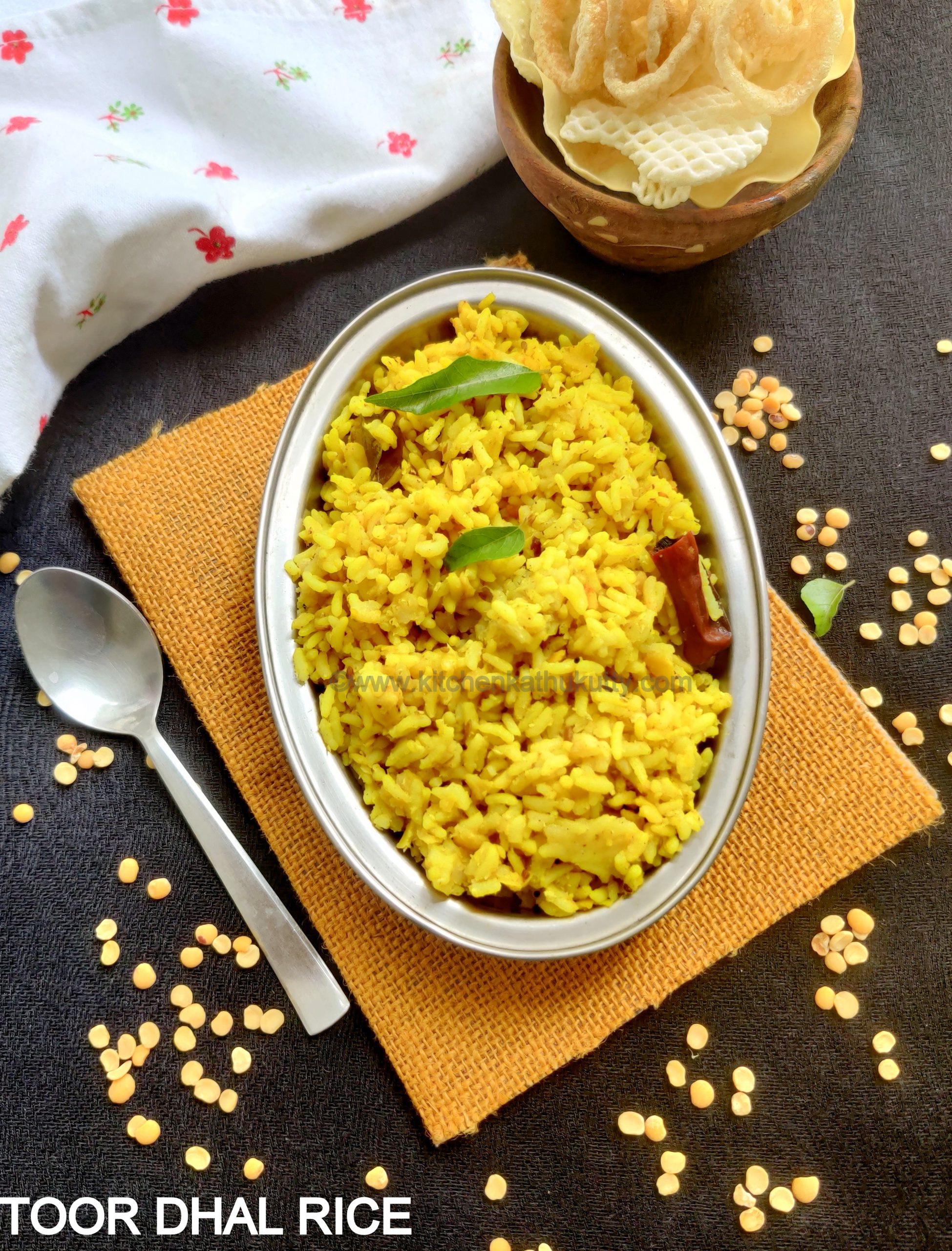 Thuvaram Paruppu Sadham RecipeWith Mann Katti Thuvarai & Thanga Samba