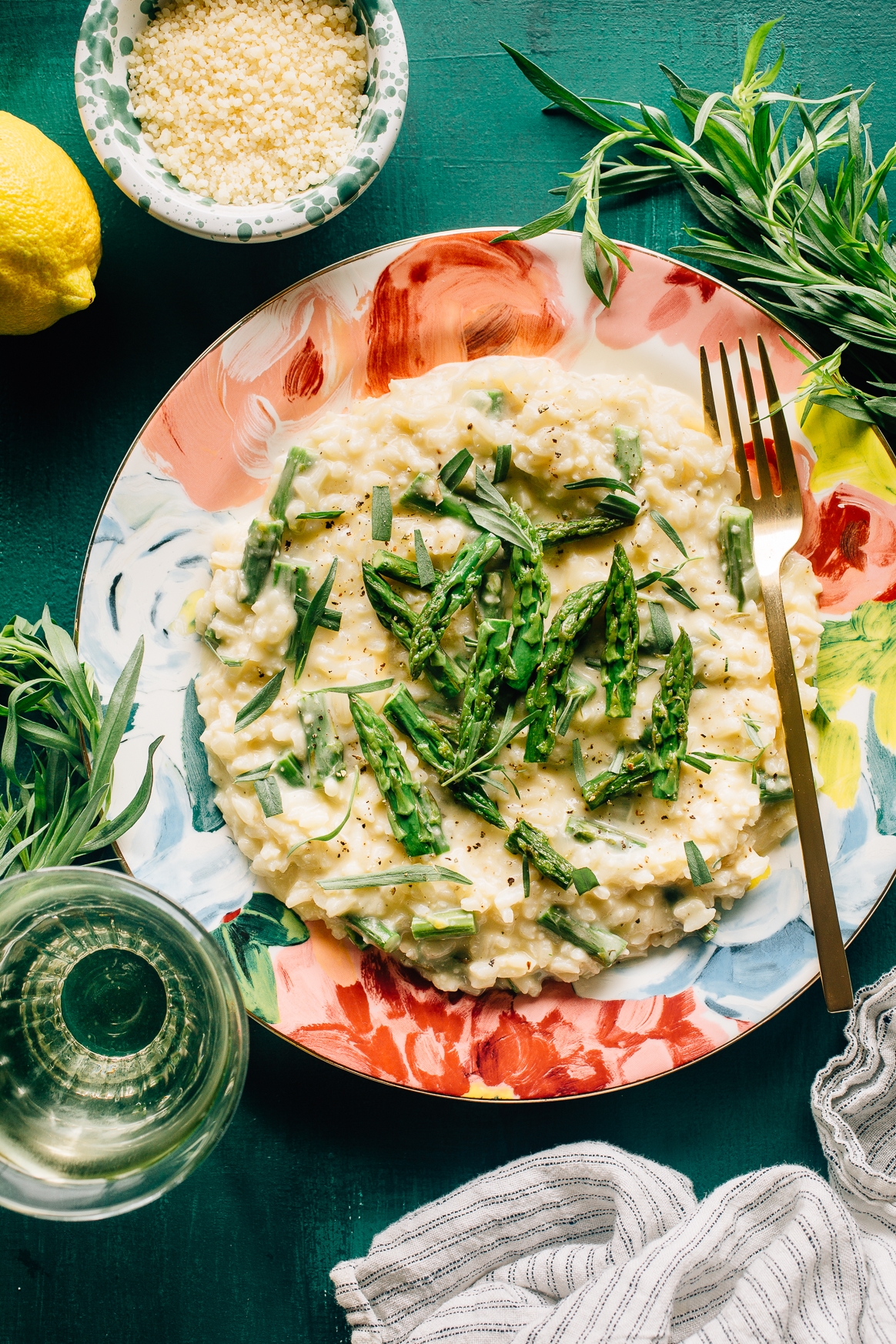 Asparagus Risotto with Lemon and Herbed Goat Cheese Recipe Kitchen