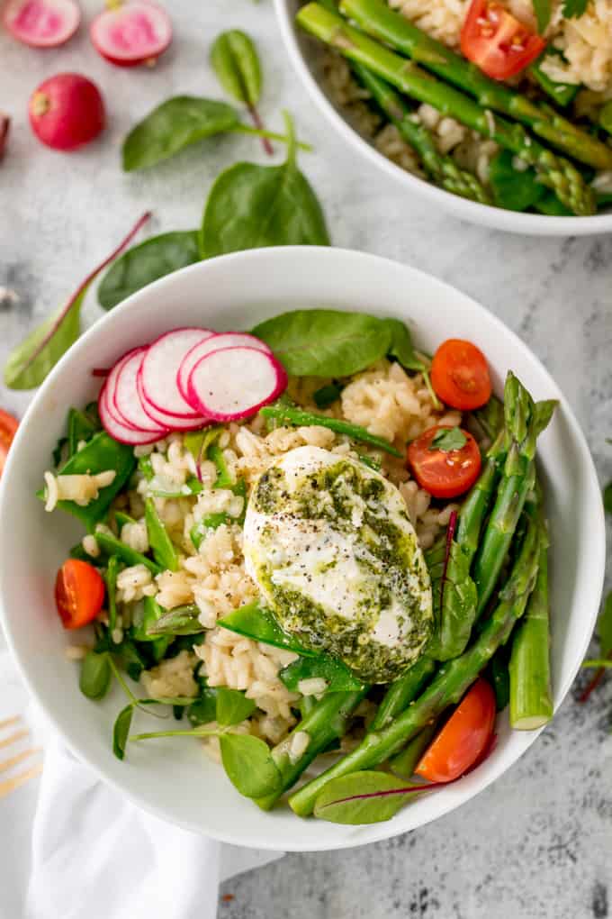 Spring Vegetable Risotto Recipe Tall2 Nicky's Kitchen Sanctuary