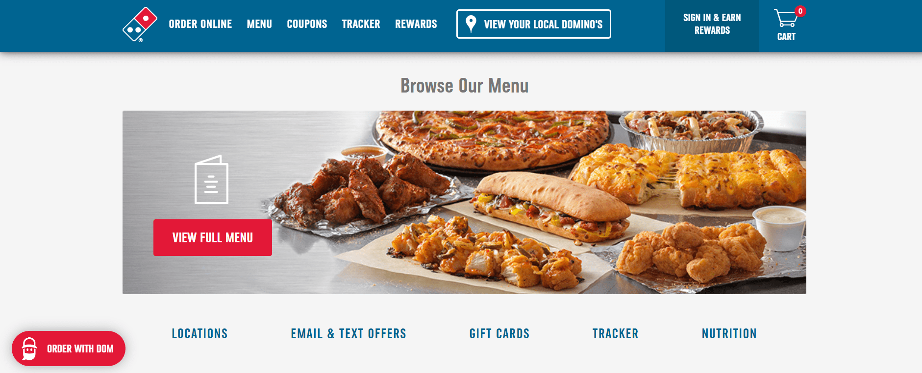 Domino’s Pizza Menu & Prices
