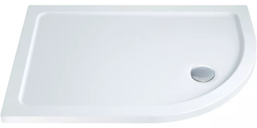 Easy To clean Essentials Offset Quadrant Shower Tray RH White 1000 X
