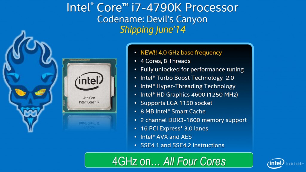Intel officially reveals Core i7, Core i5 'Devil's Canyon