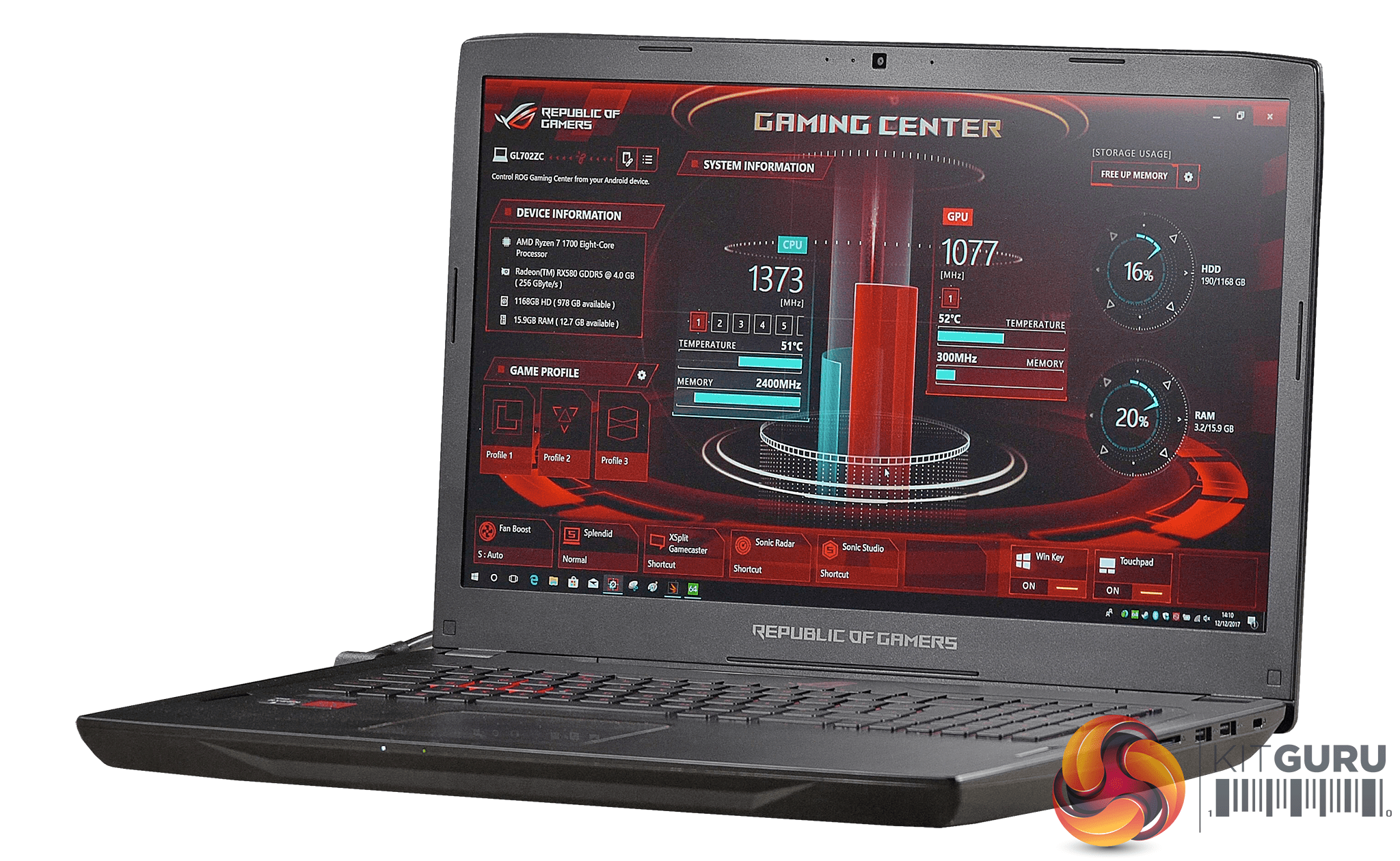 Asus ROG GL702ZC Laptop Review (8 core Ryzen 7 / RX580