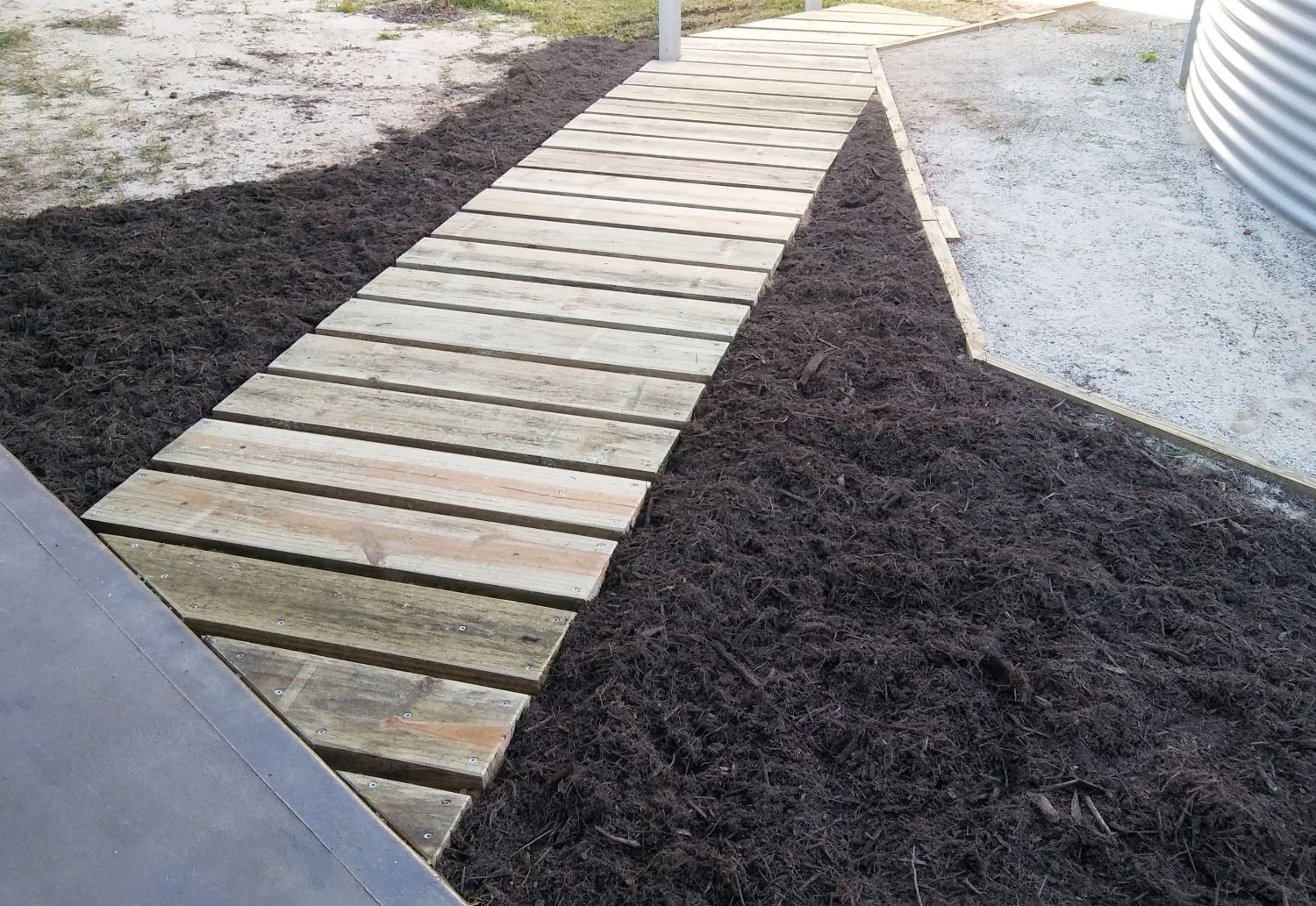 Building a Wood Sleeper Garden Path