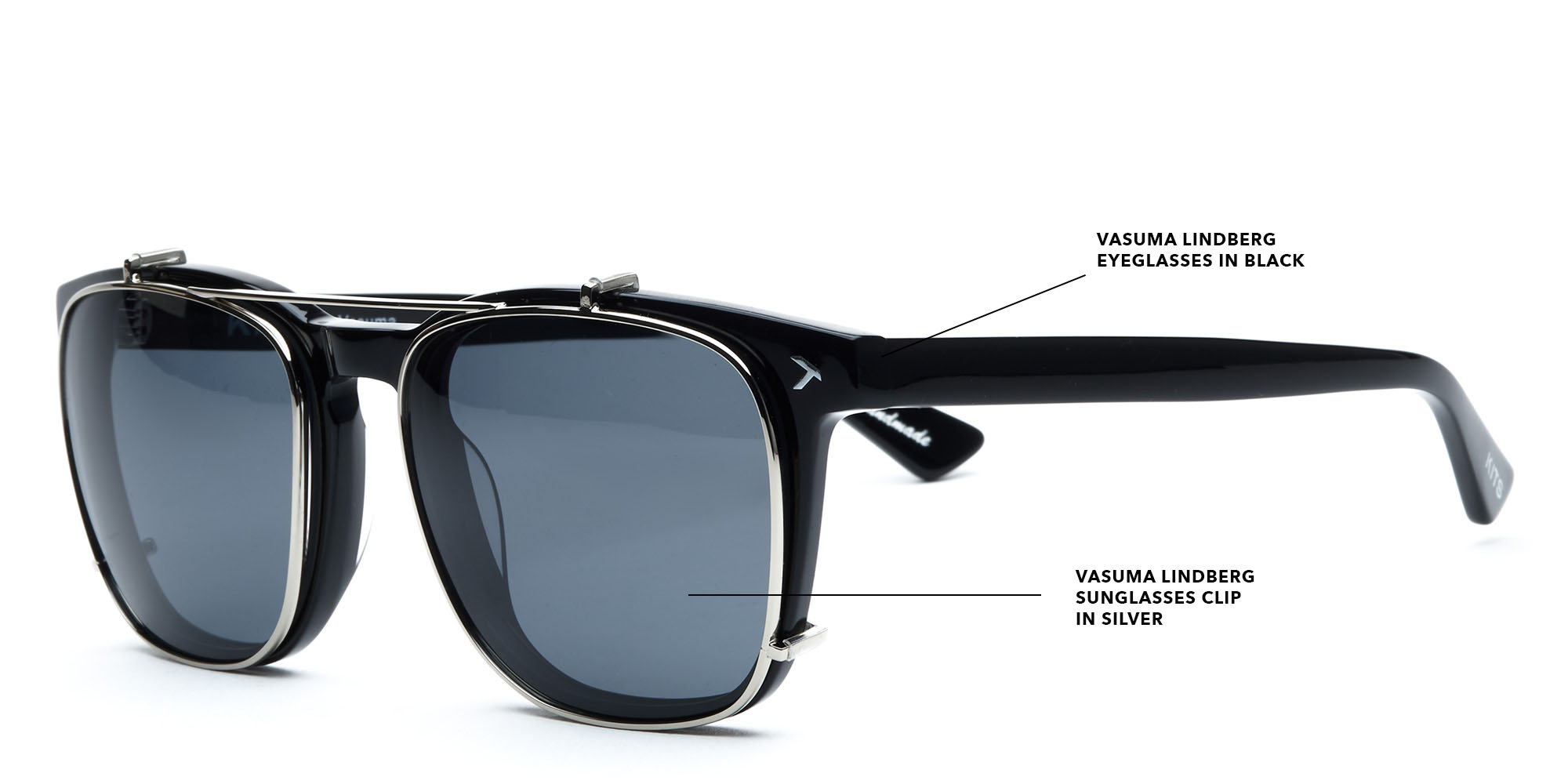 Lindberg Sunglasses Clip Silver