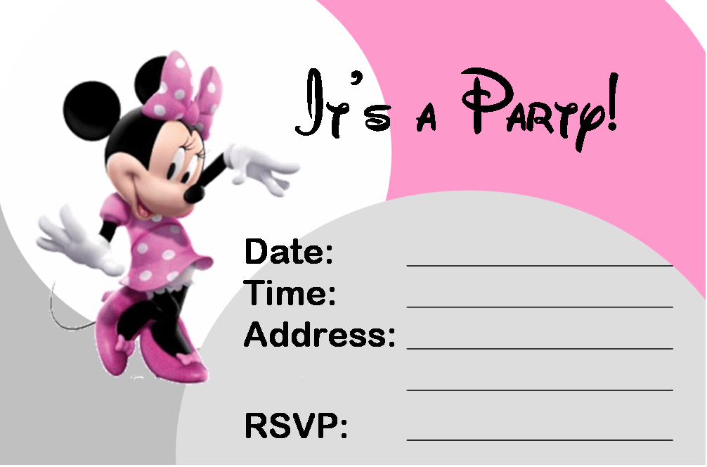 32 Superb Minnie Mouse Birthday Invitations Kitty Baby Love