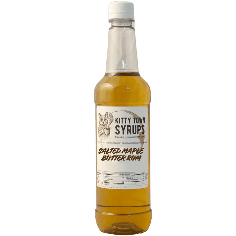 Salted Maple Butter Rum Flavoring Syrup Kitty Town Coffee