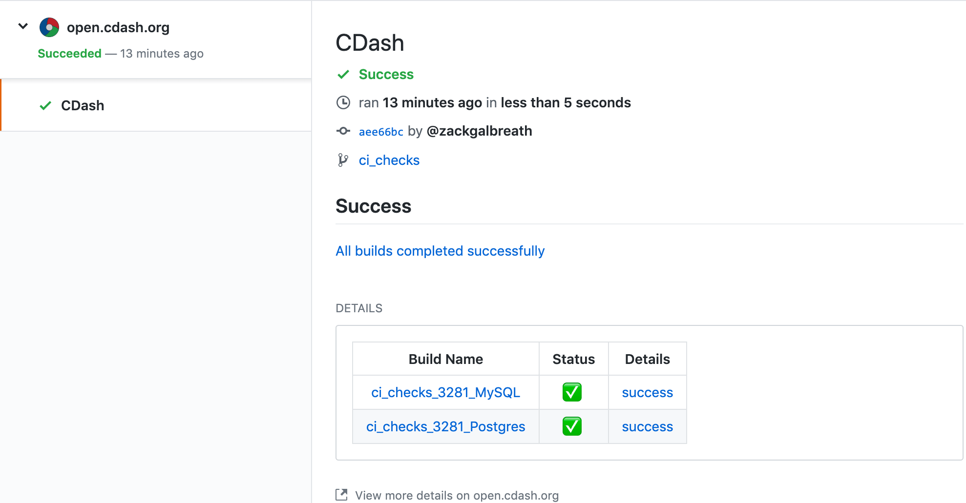 GitHub Checks and Statuses from CDash