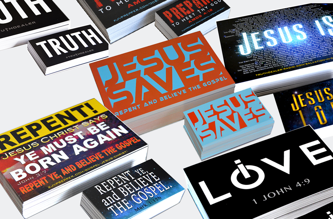 Christian Ministry Tools 1000 KJV Gospel Tract Cards kjvprepper