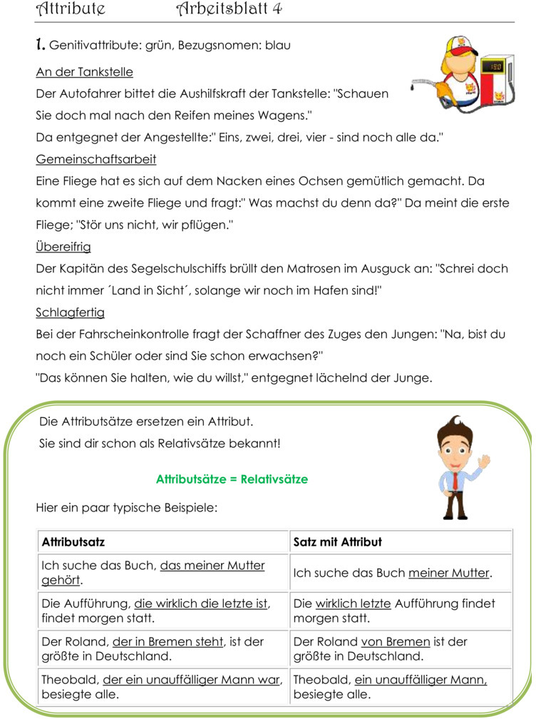 Übungsblatt zu Wortlehre