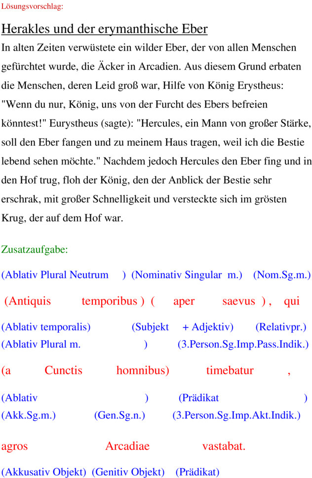 Klassenarbeit zu 6. Klassenarbeit