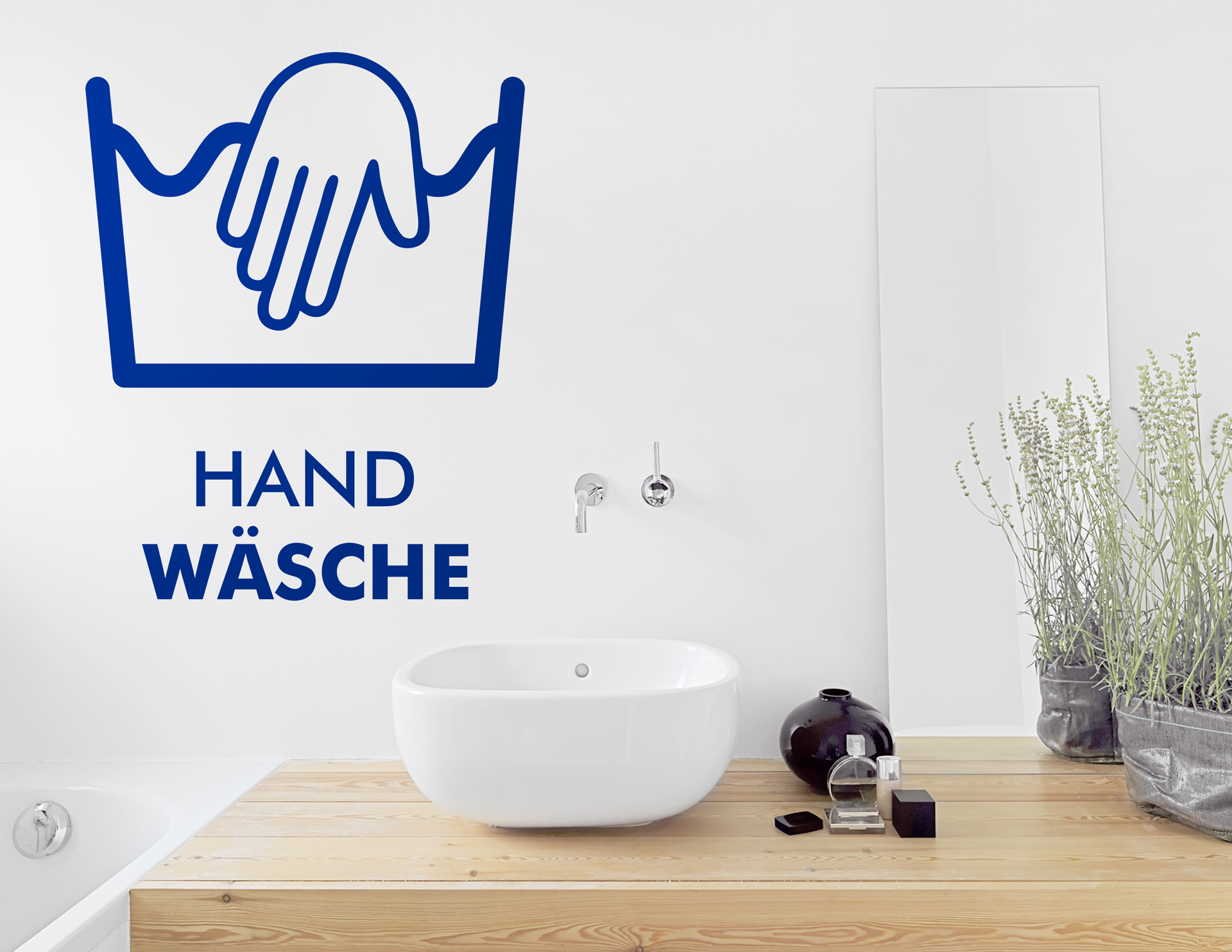Tollen Dekoration für’s Badezimmer Wandtattoo „Handwäsche“