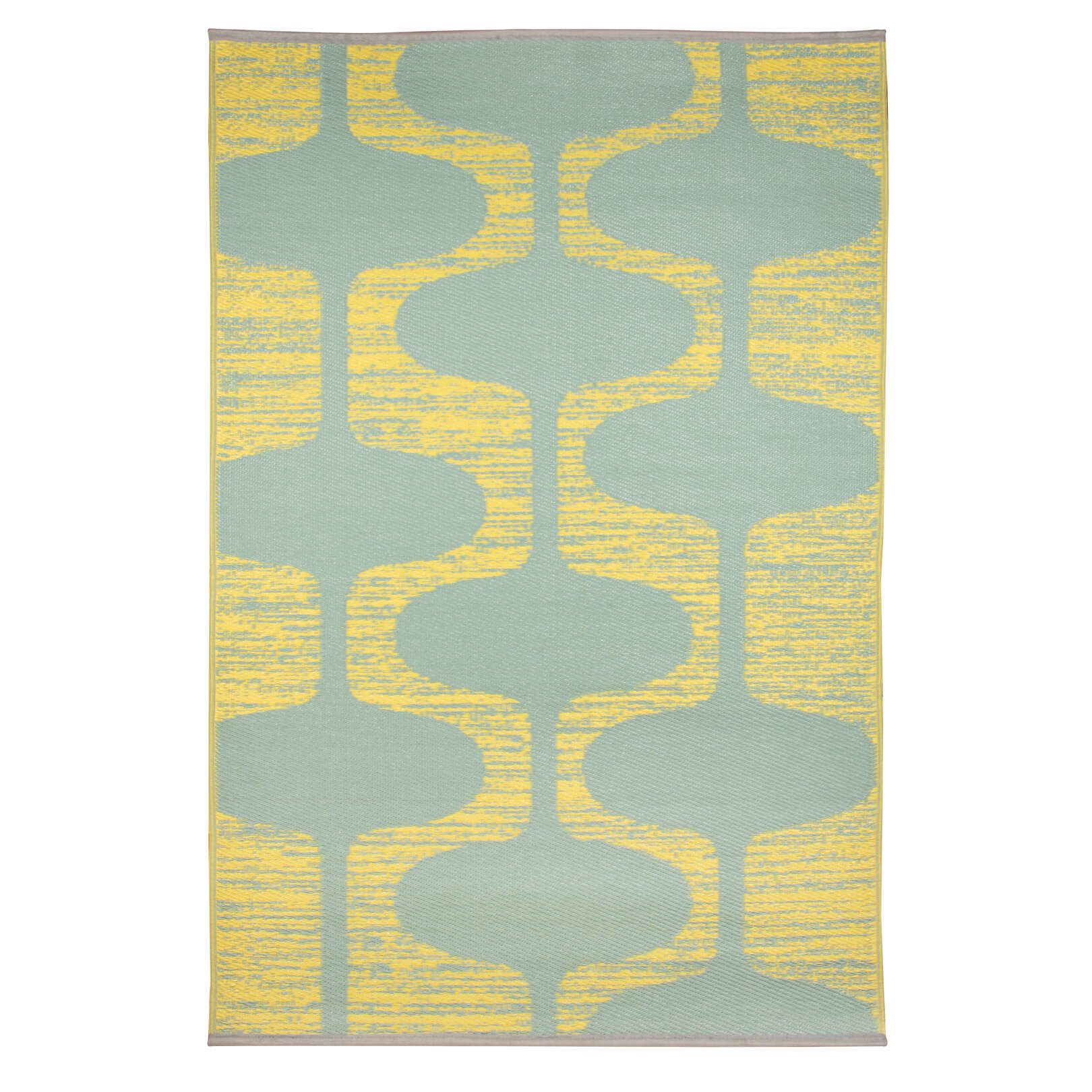 Abstract Pebble Lightweight Reversible Stain Proof Plastic Outdoor Rug