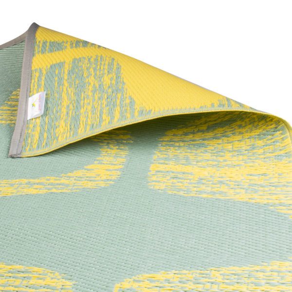 Abstract Pebble Lightweight Reversible Stain Proof Plastic Outdoor Rug