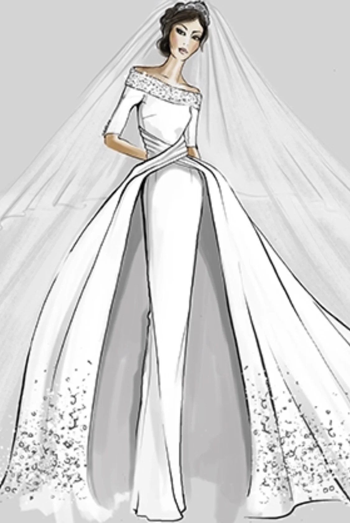 Designer Sketches For Meghan Markle’s Wedding Dress Kleinfeld Bridal