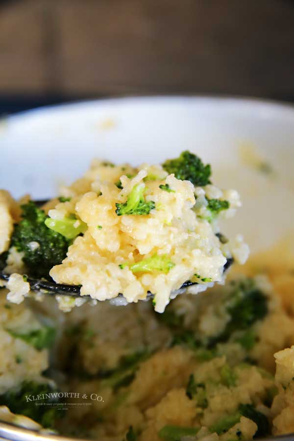 Cheesy Broccoli Rice Taste of the Frontier Bgclifestyle