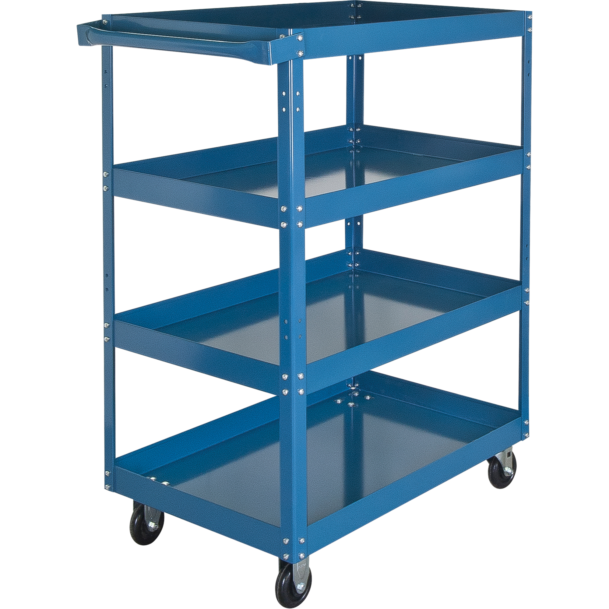 Kleton Shelf Carts , 4 Tiers, 24" W x 61" H x 36" D, 900 lbs. Capacity KLETON
