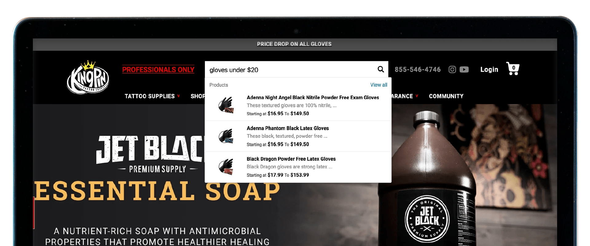 Kingpin Tattoo Supply Klevu AI