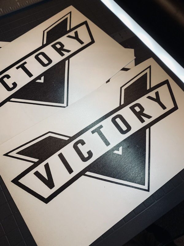 2X Victory V Motorcycle Gas Tank Decals Stickers New OEM Oracle