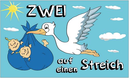 Fahne / Flagge Hurra Baby Zwillinge Jungen NEU 90 x 150 cm eBay