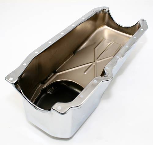 8602 SBC Chevy Chrome Oil Pan Stock Capacity 305 350 Vortec 1 pc