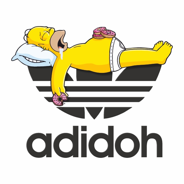 tshirt Homer Simpson Adidas